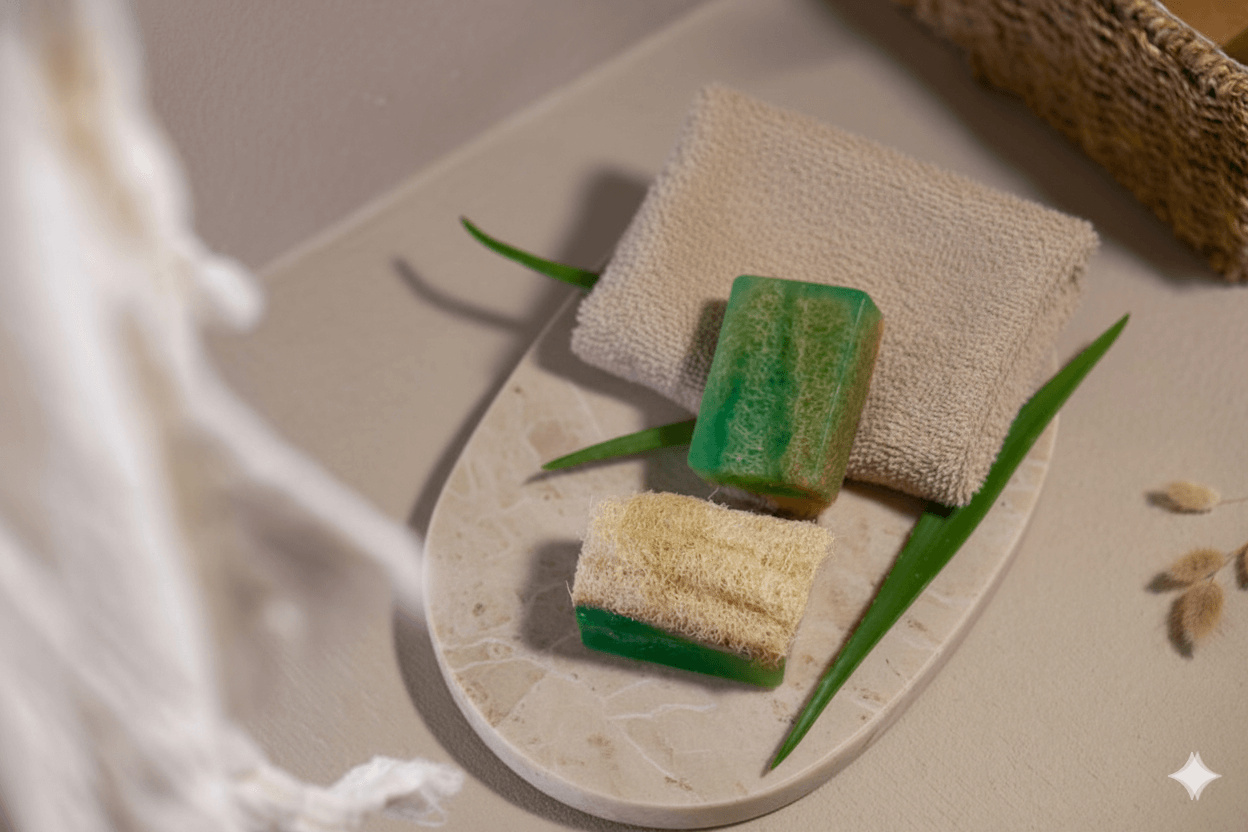 Aloe Vera Luffa Seife – Sanfte Pflege & Peeling