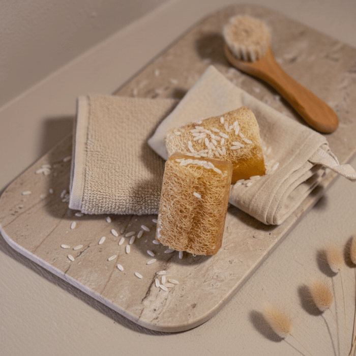 Reisextrakt Luffa Seife – Klärende Reinigung & Strahle-Peeling