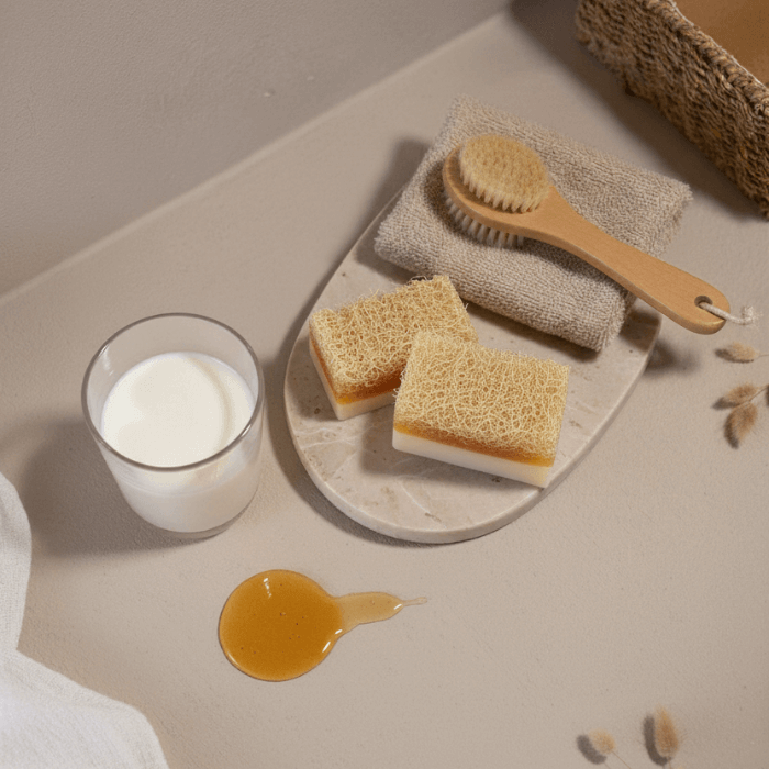 Ziegenmilch mit Honig Luffa Seife – Reichhaltige Pflege